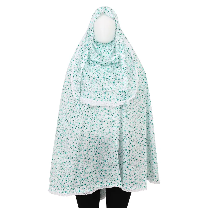 Embrodary printed niqab one part