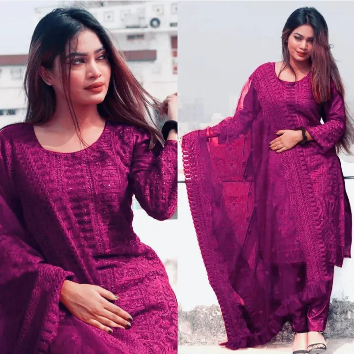 Cotton Fashionable stitched Gown for women