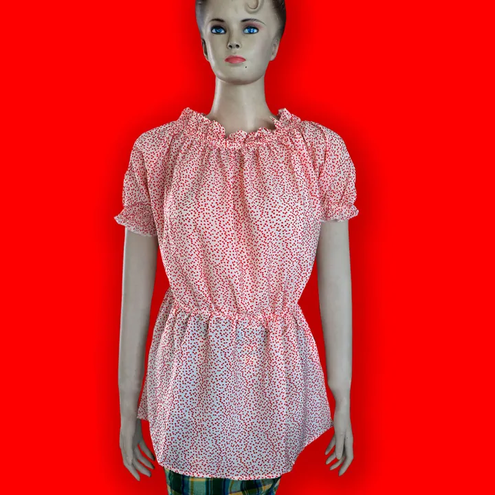 Soft Pink High-Low Button-Up Tunic